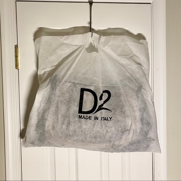 D2 - Italian Suede Brown & Black Fringed Handbag - Picture 5 of 5